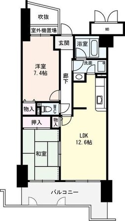 江坂駅 徒歩10分 4階の物件間取画像